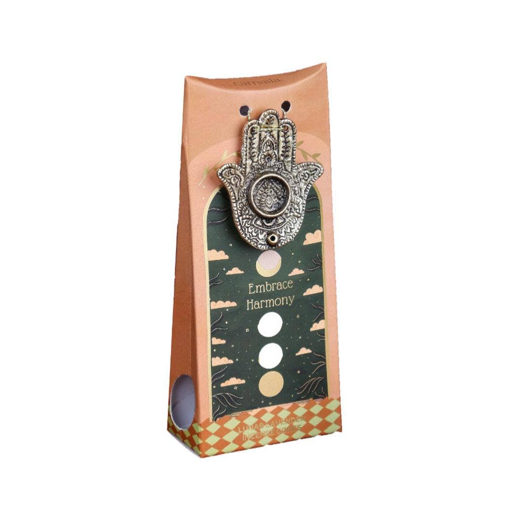 Incense Cones & Holder - Lunar Lavender Embrace Harmony