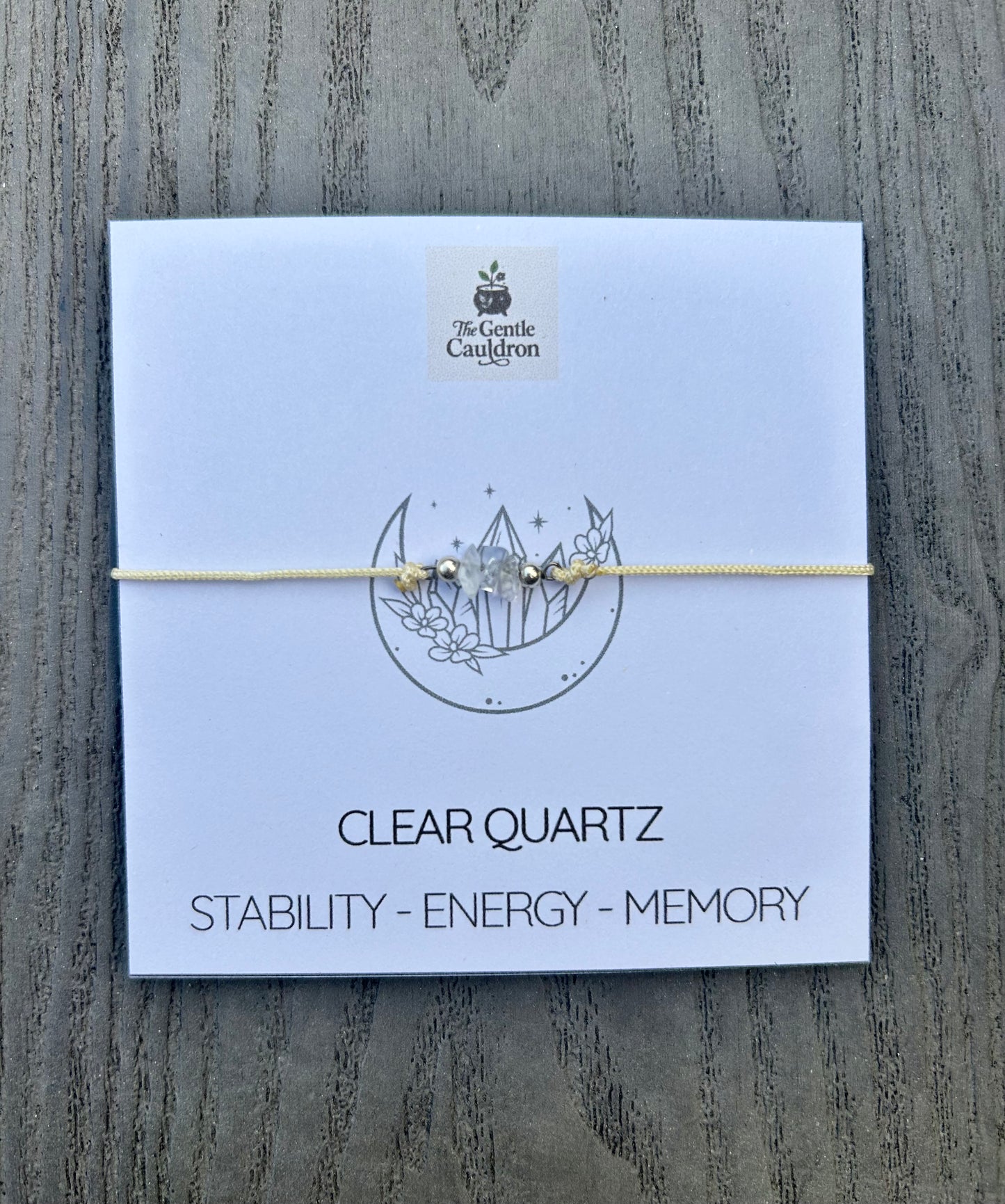 Clear Quartz crystal bracelet