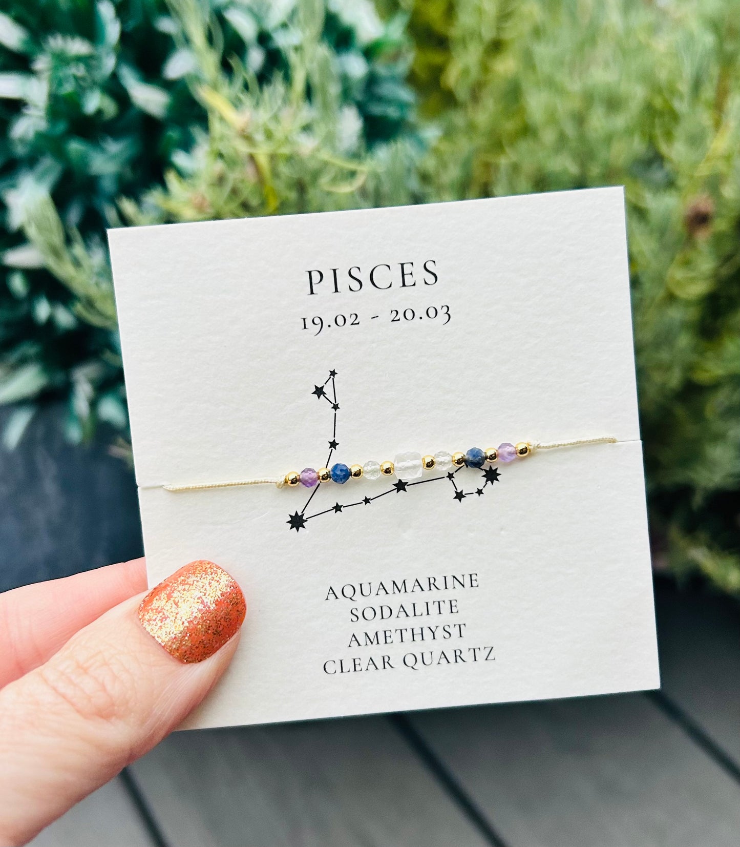 Pisces Crystal Star Sign Bracelet