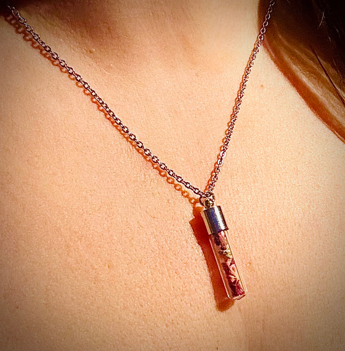 Self Love spell jar pendant necklace