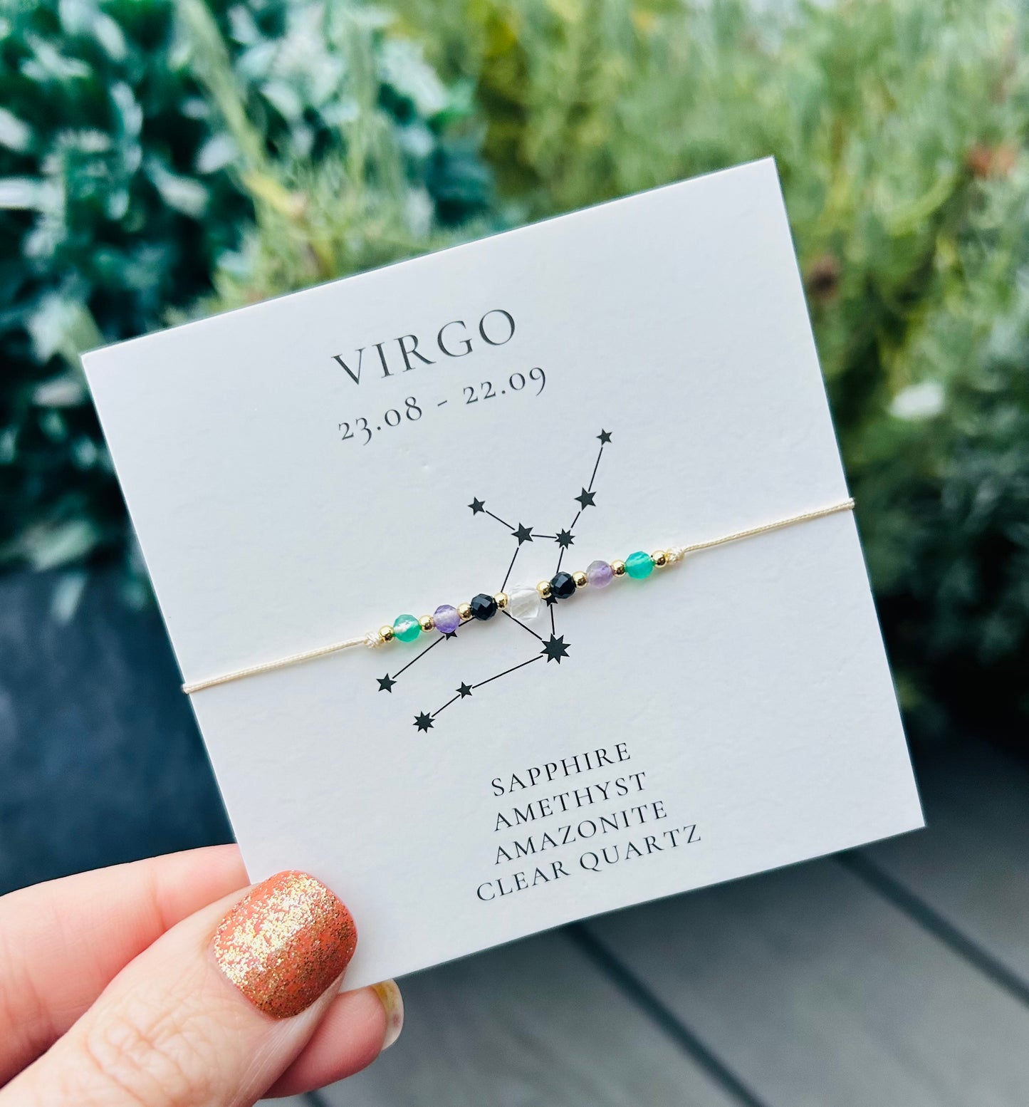 Virgo Crystal Star Sign Bracelet
