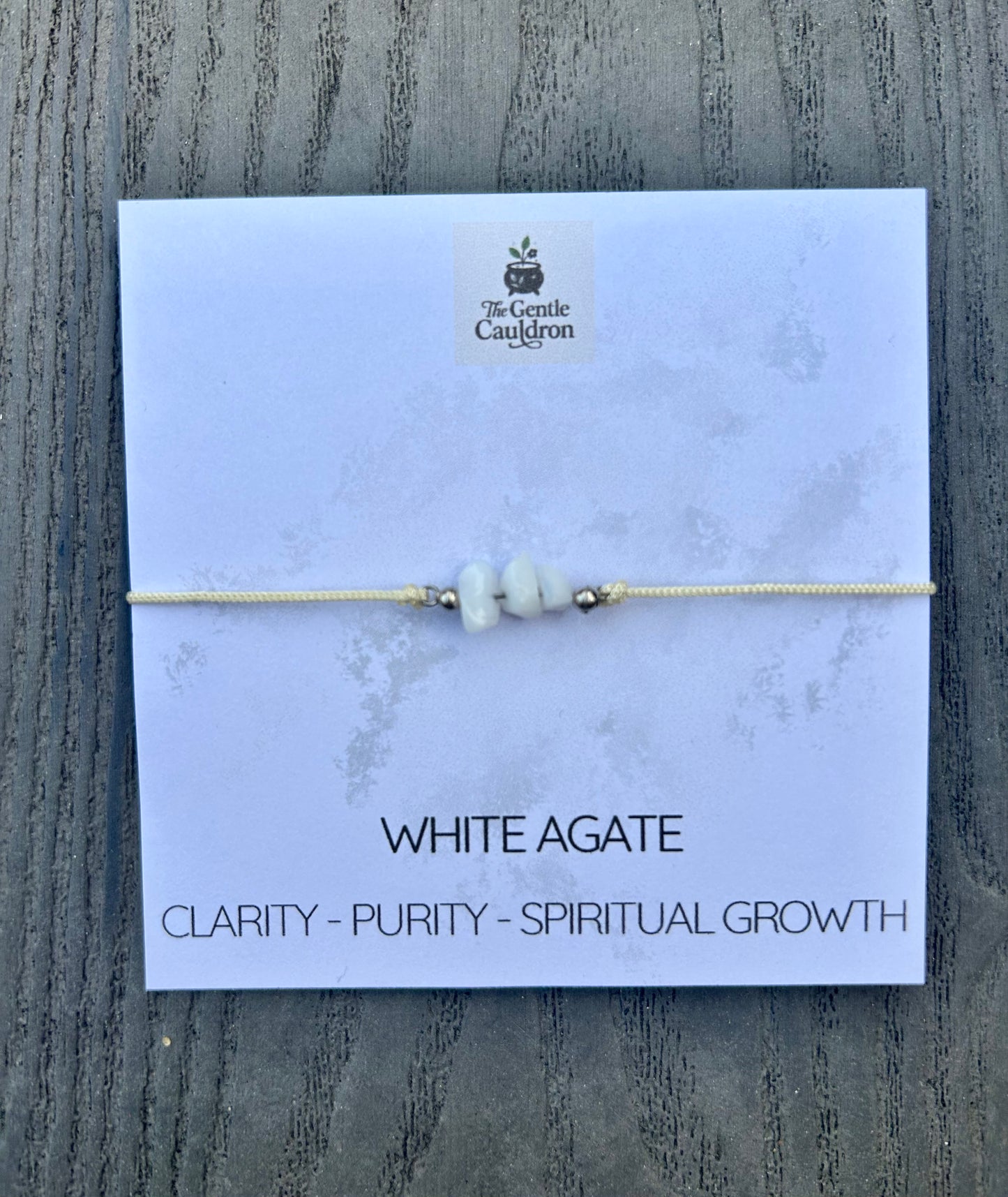 White Agate Crystal Bracelet