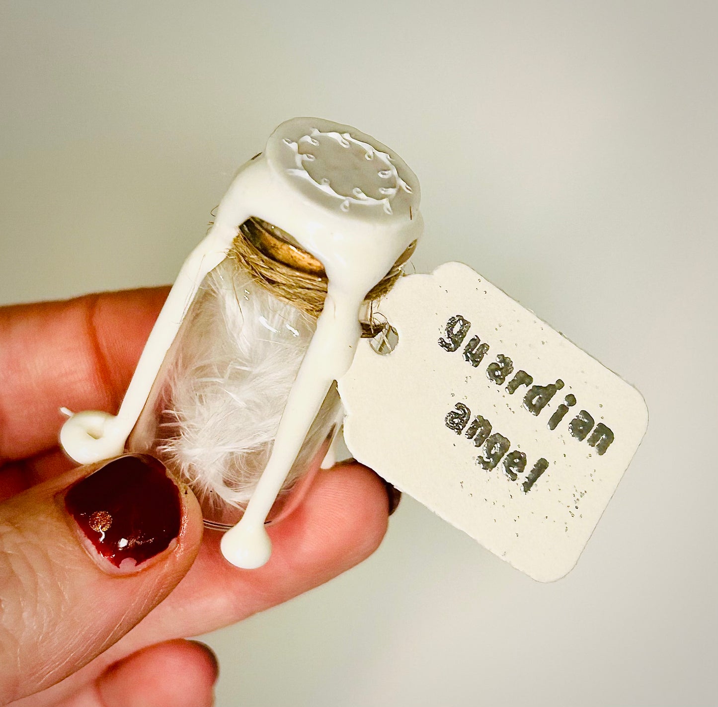 Guardian Angel feather jar