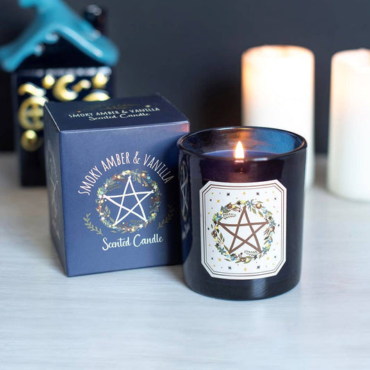 Solstice Wreath Smoky Amber & Vanilla Candle