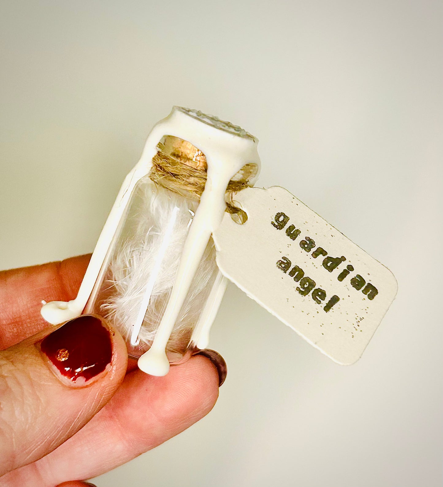 Guardian Angel feather jar