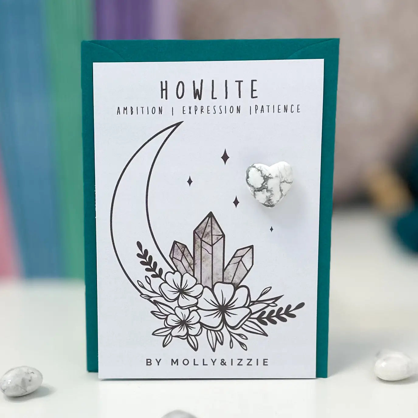 Crystal on a card - Howlite
