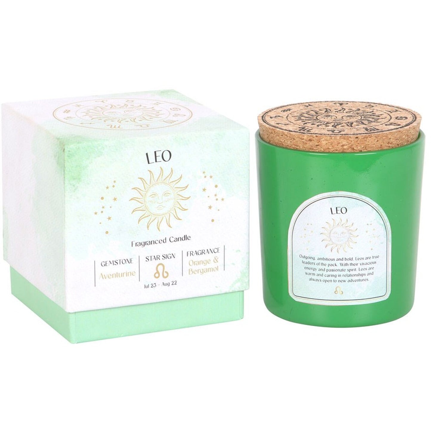 Leo Orange & Bergamot Gemstone Zodiac Candle