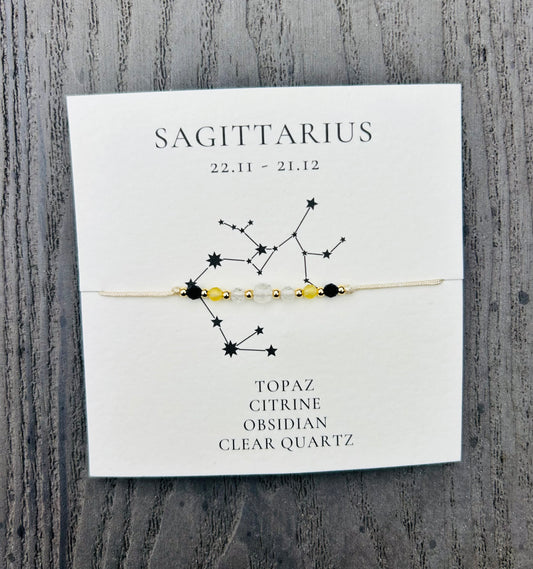 Sagittarius Crystal Star Sign Bracelet
