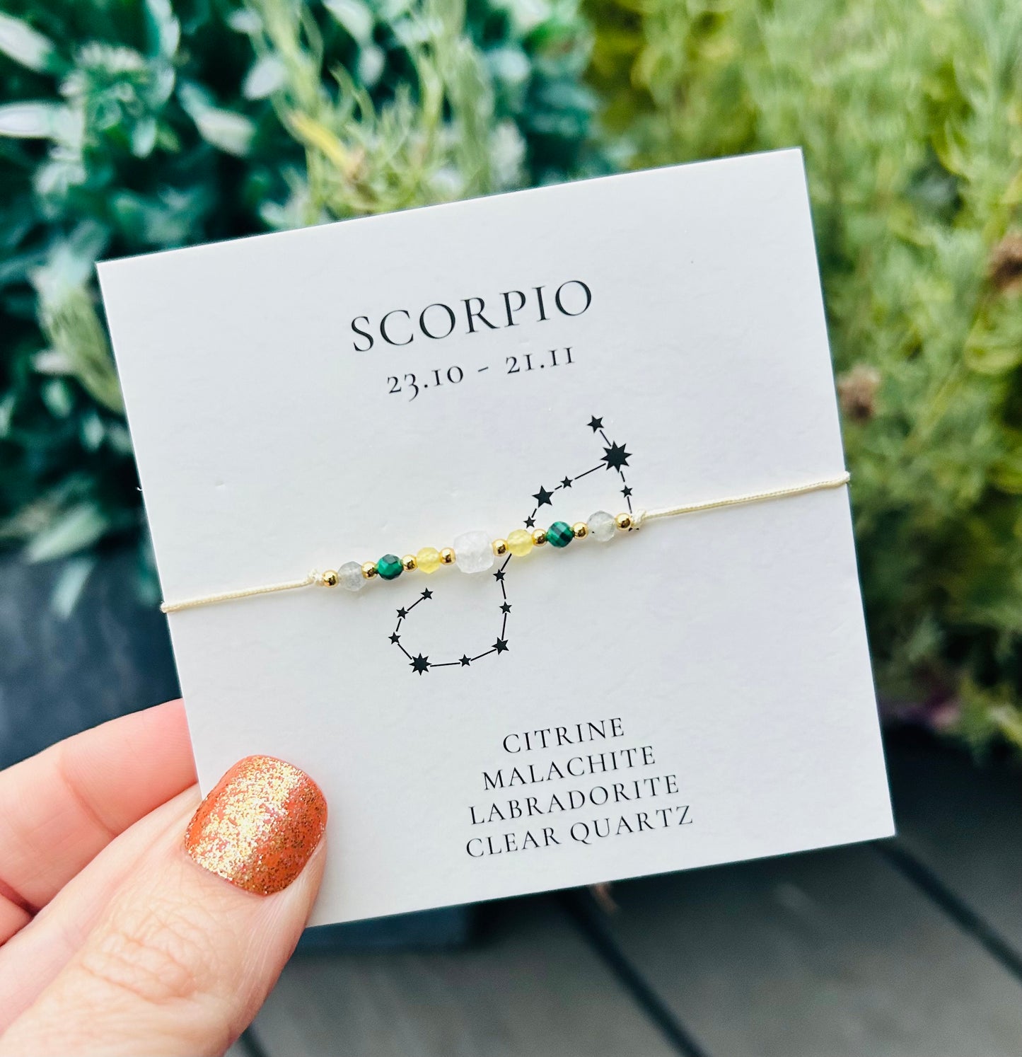 Scorpio Crystal Star Sign Bracelet