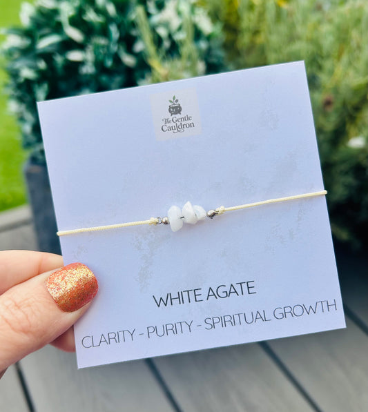 White Agate Crystal Bracelet