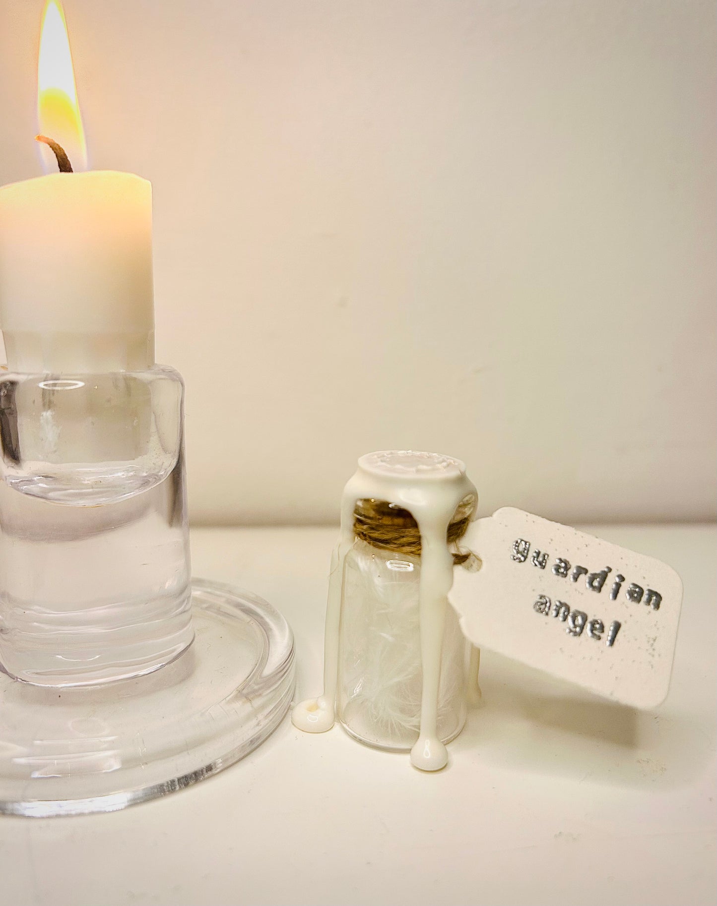 Guardian Angel feather jar