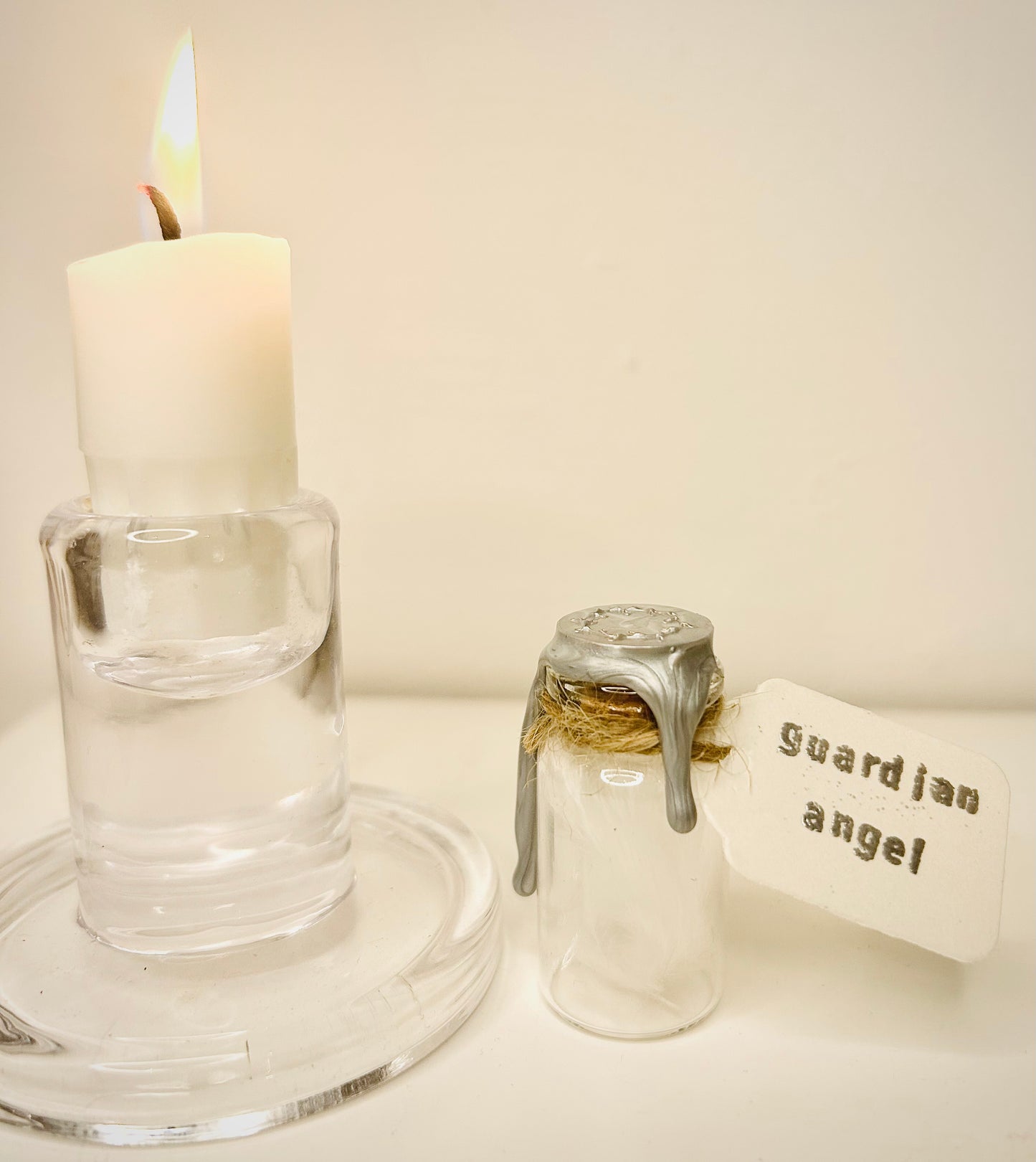 Guardian Angel feather jar